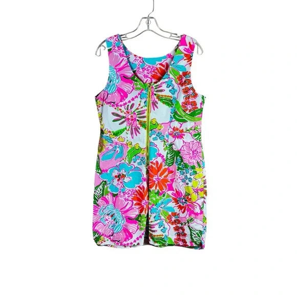 NWT LILLY PULITZER for Target womens size 14 Nosey Posey floral shift dress - Picture 3 of 8